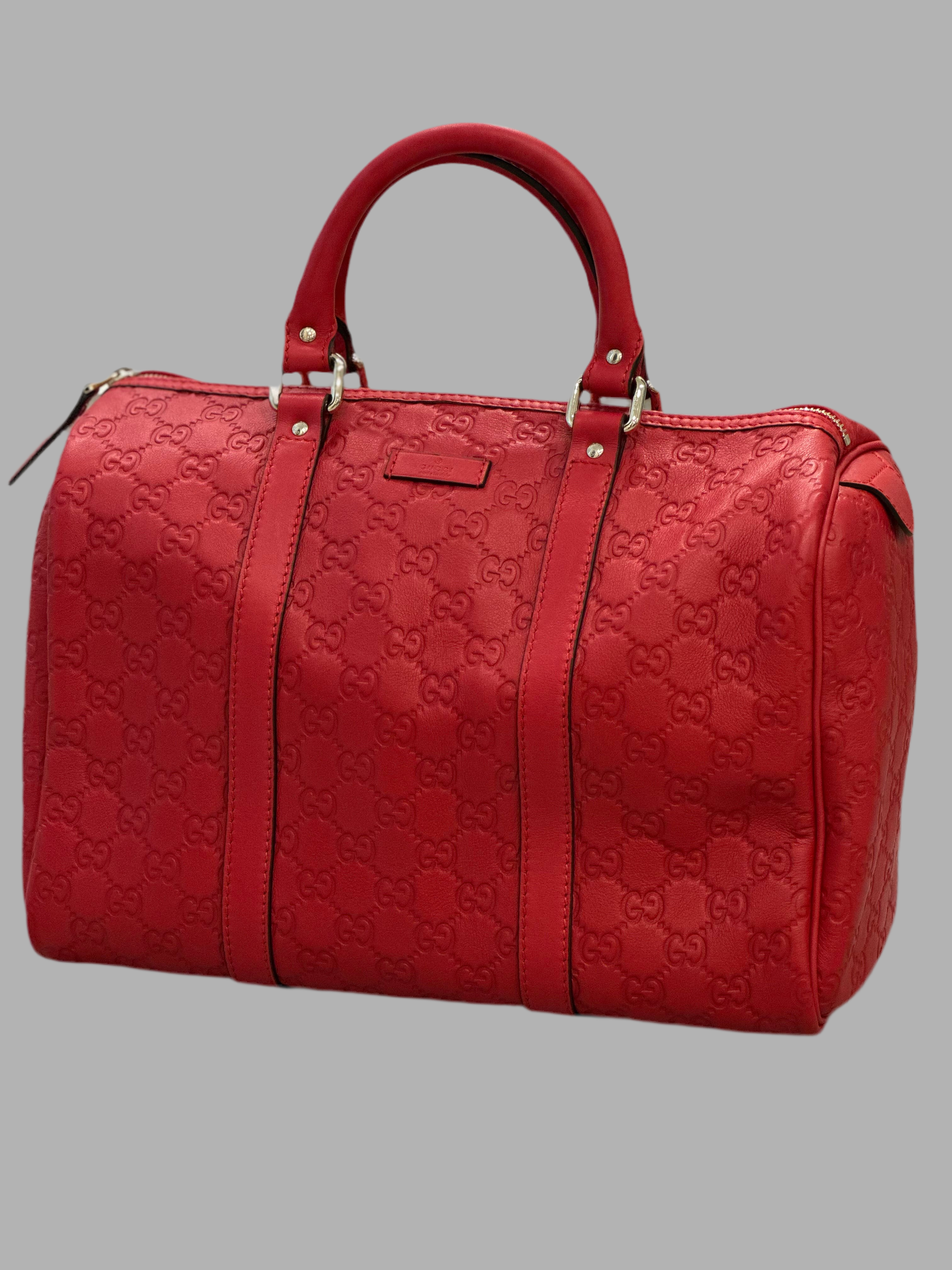 Gucci GG Boston Medium Top Handle Monogram Satchel Handbag