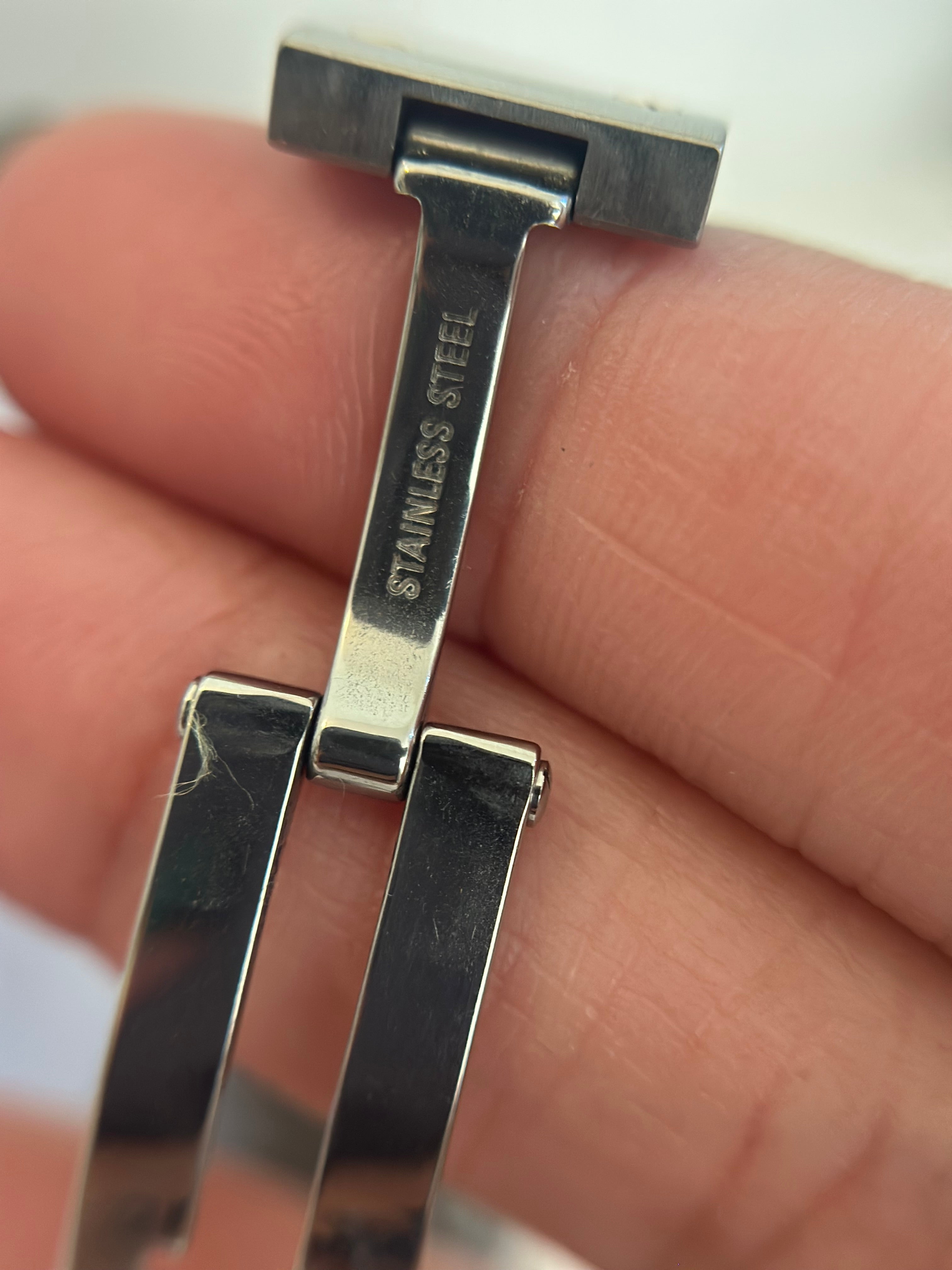 18K Gold & Stainless Steel Cartier Santos watch 24mm / 15.5 cm