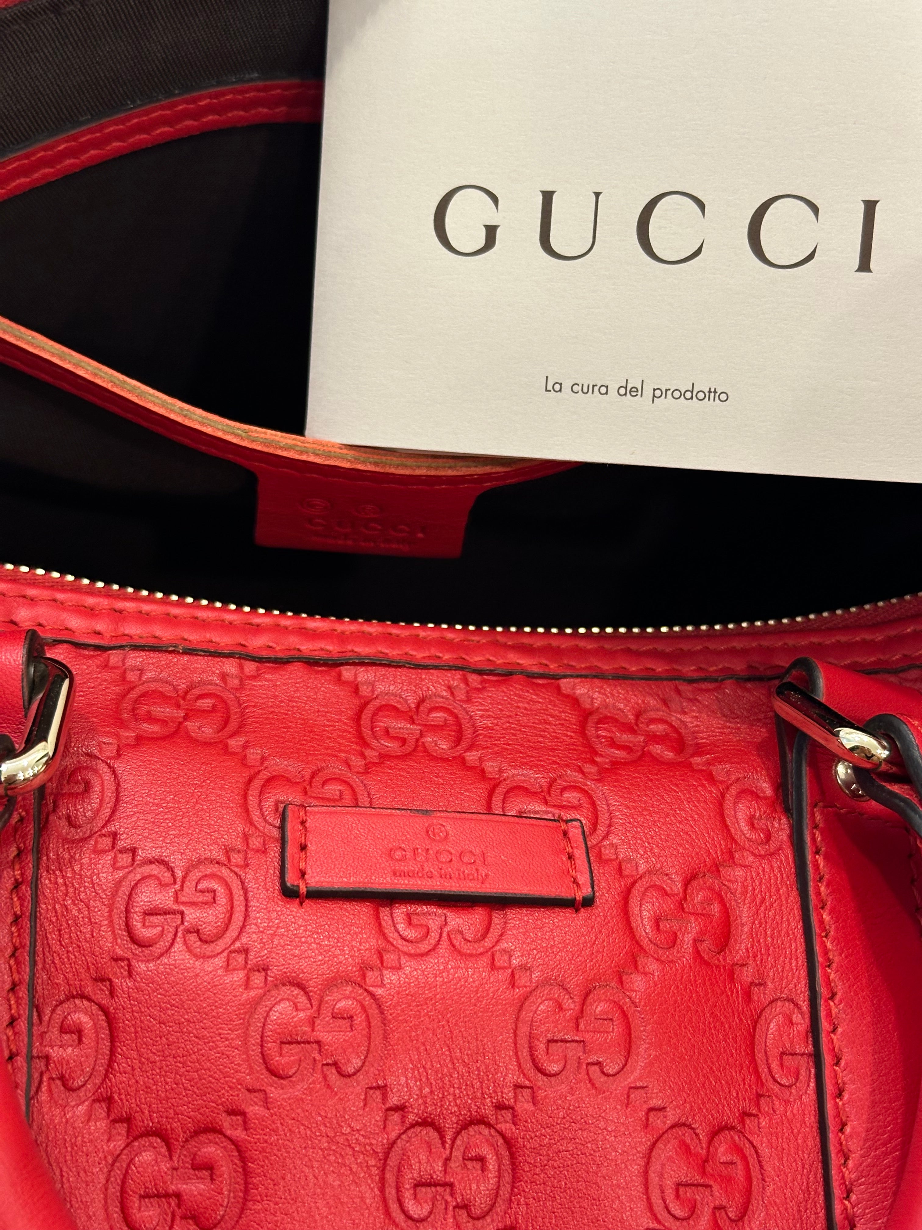 Gucci GG Boston Medium Top Handle Monogram Satchel Handbag