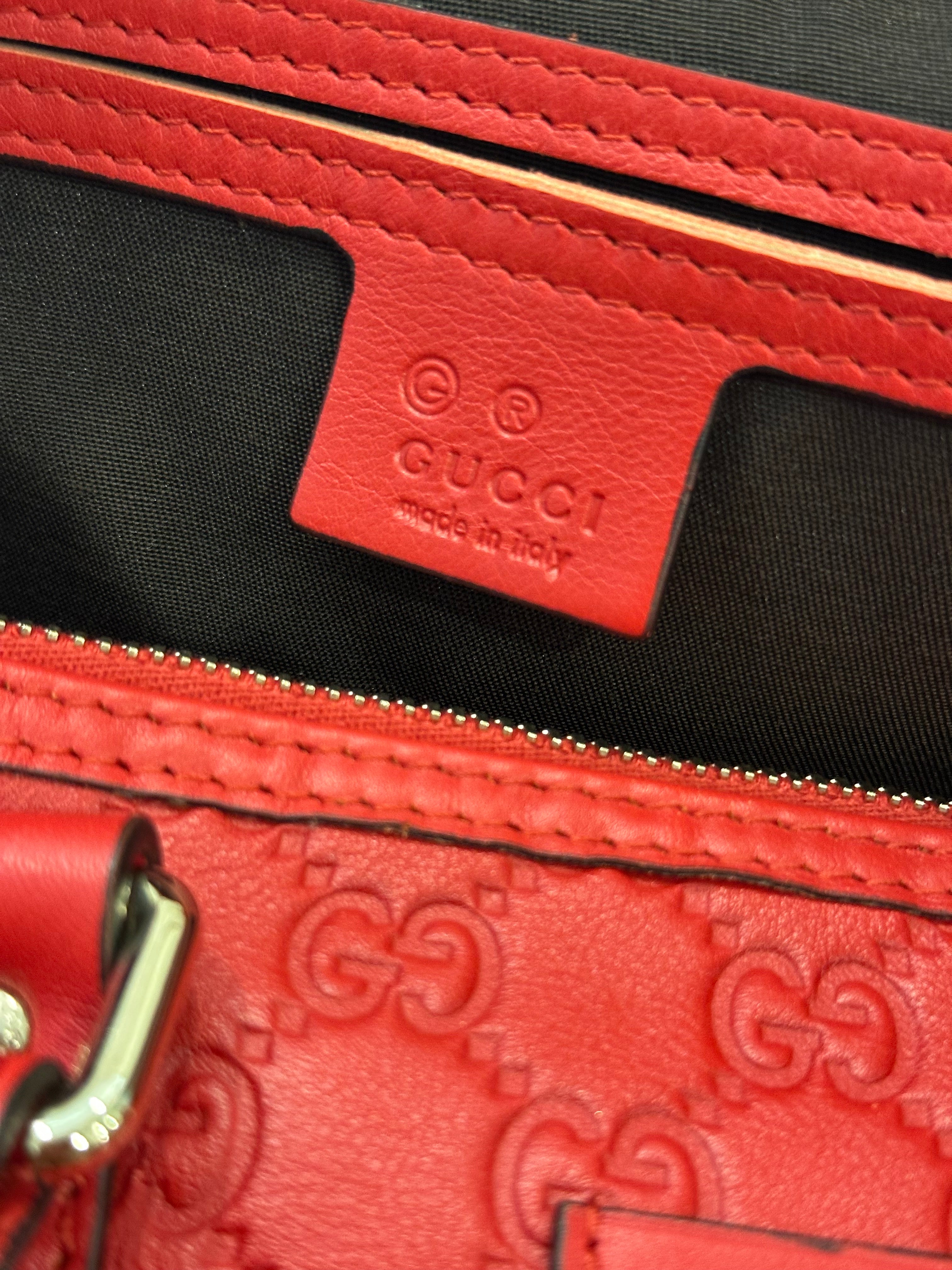 Gucci GG Boston Medium Top Handle Monogram Satchel Handbag