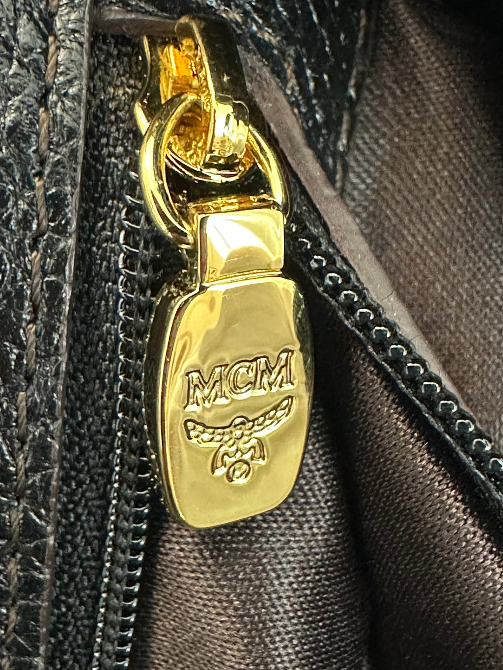 MCM Black leather Messenger Bag
