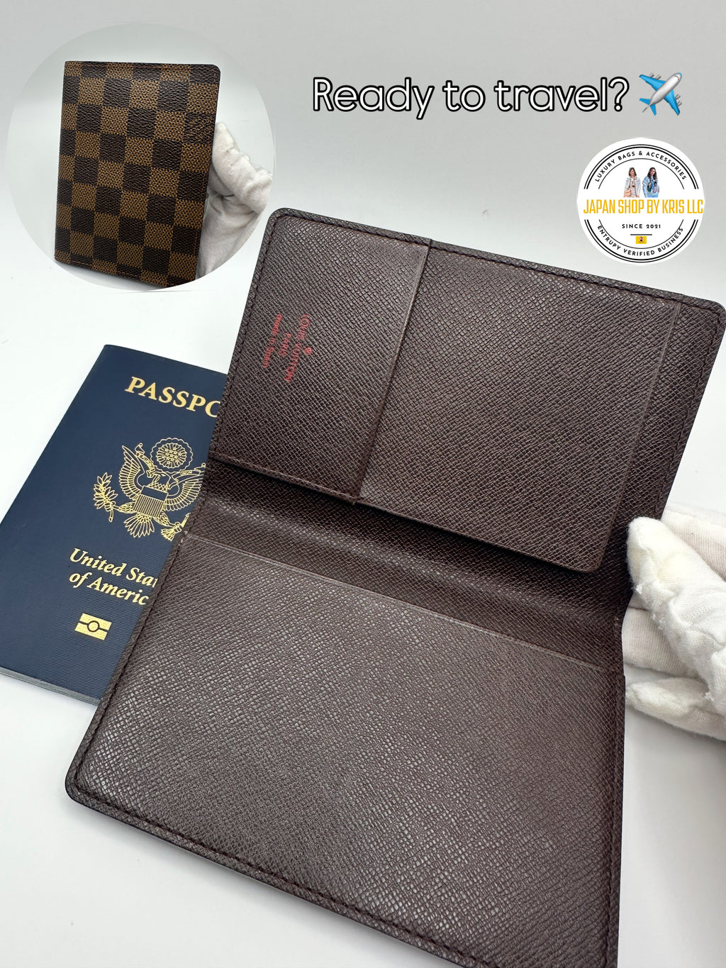 Louis Vuitton Damier Ebene Passport Holder