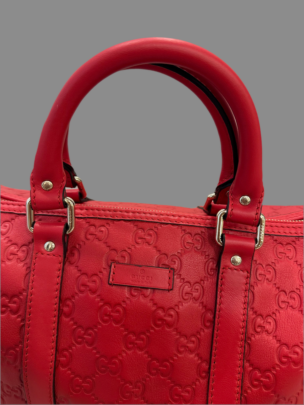 Gucci GG Boston Medium Top Handle Monogram Satchel Handbag